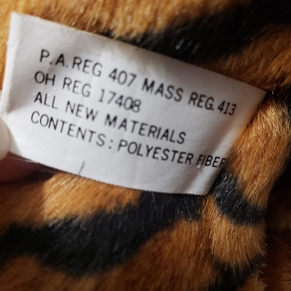 K&M International Tiger Plush 22x10 Large Stuffed Animal Toy Year 1991 - Picture 8 of 9